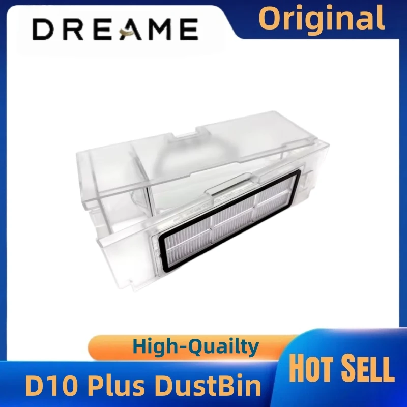 Original Dust Box Spare Parts For Dreame D10 Plus Robot Vacuum Cleaner Accessories Dustbin  HEPA Filter Optional
