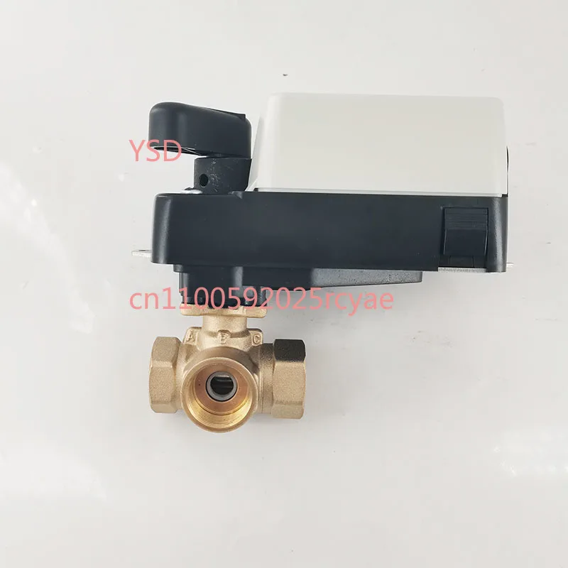 3 Way DN20 Proportion Valve 0-10V Eectric Ball Valve 4-20mA DN25 Mixing Flow Actuator Valve
