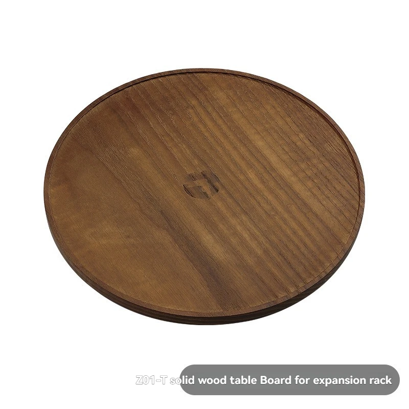 

Z01-T Уличная раскладная подставка для пикника, портативная круглая столешница из массива черного ореха, доска для кемпингового стола