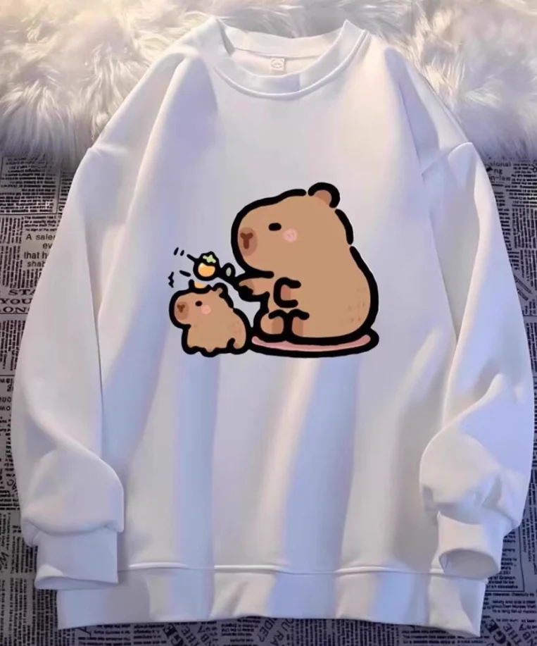 

Футболка для мужчин, осенняя футболка с круглым вырезом и длинными рукавами на Хэллоуин, футболка с рисунком, милый хомяк, аниме, повседневная футболка с принтом, удобная роскошь