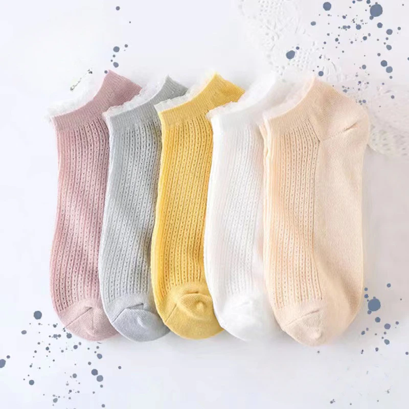 10 pairs of summer socks hollow mesh breathable card stockings shallow mouth  Boat socks for women