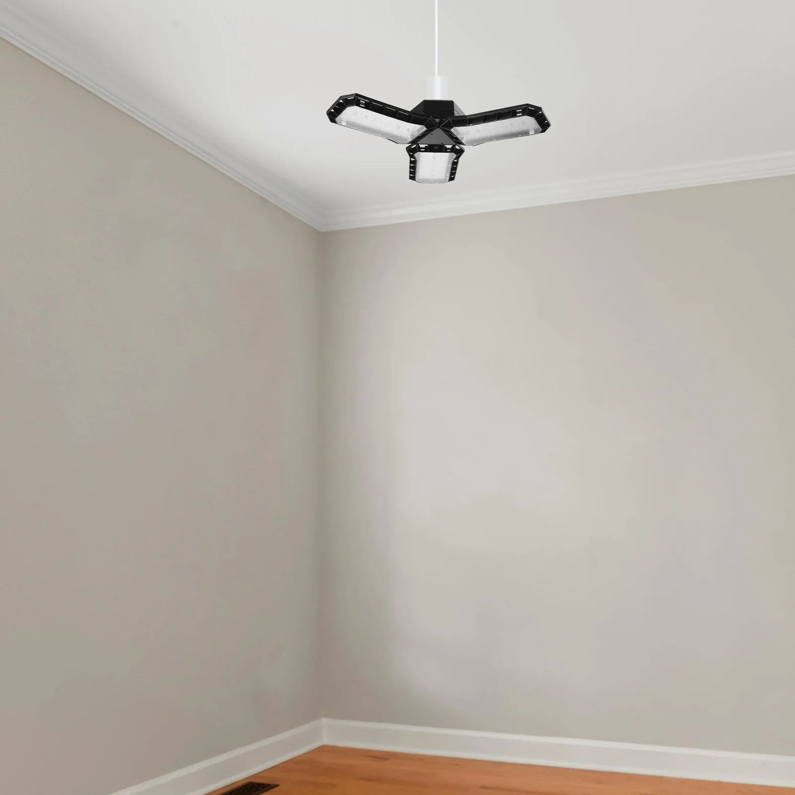 

LED Garage Light 45W Folding E27 E26 Base Ceiling Lamp 3 Adjustable Panels 360 Degree Bright Shop Lighting Garage Lights Ceiling