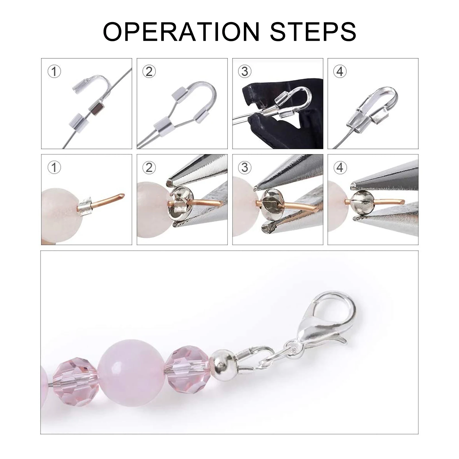 

500pcs U Shape Tail Buckle Alloy Open Positioning For Diy Jewelry Making Necklace Bracelet Accessories Crimp End Cover Cord