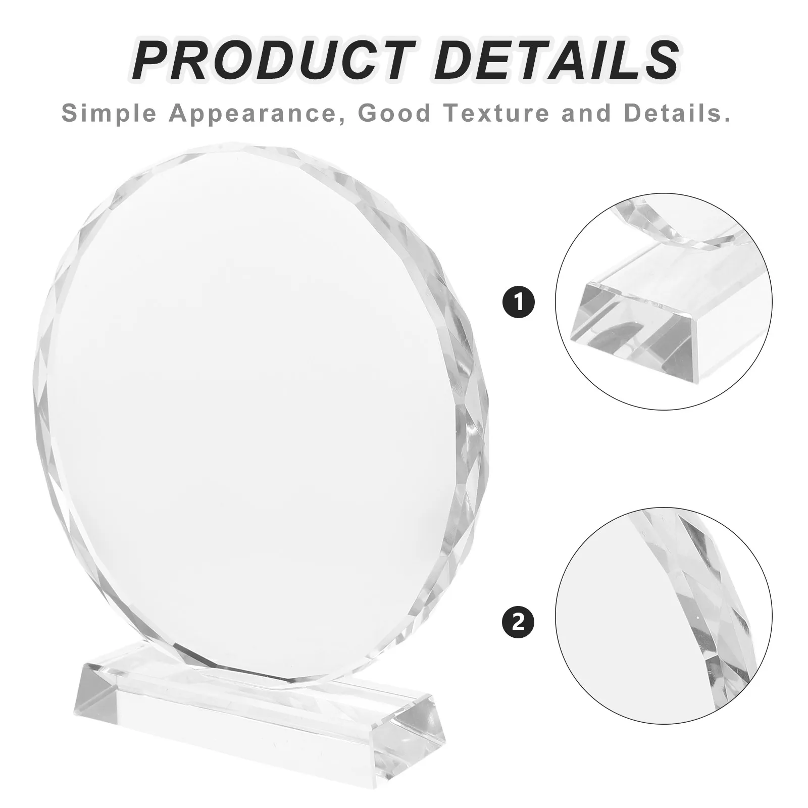 Crystal Glass Award Medals Blank Clear Sunflower Crystal Trophy Ornament 5.5 Inch for Sports Event Prize Glass Trophy for Winner