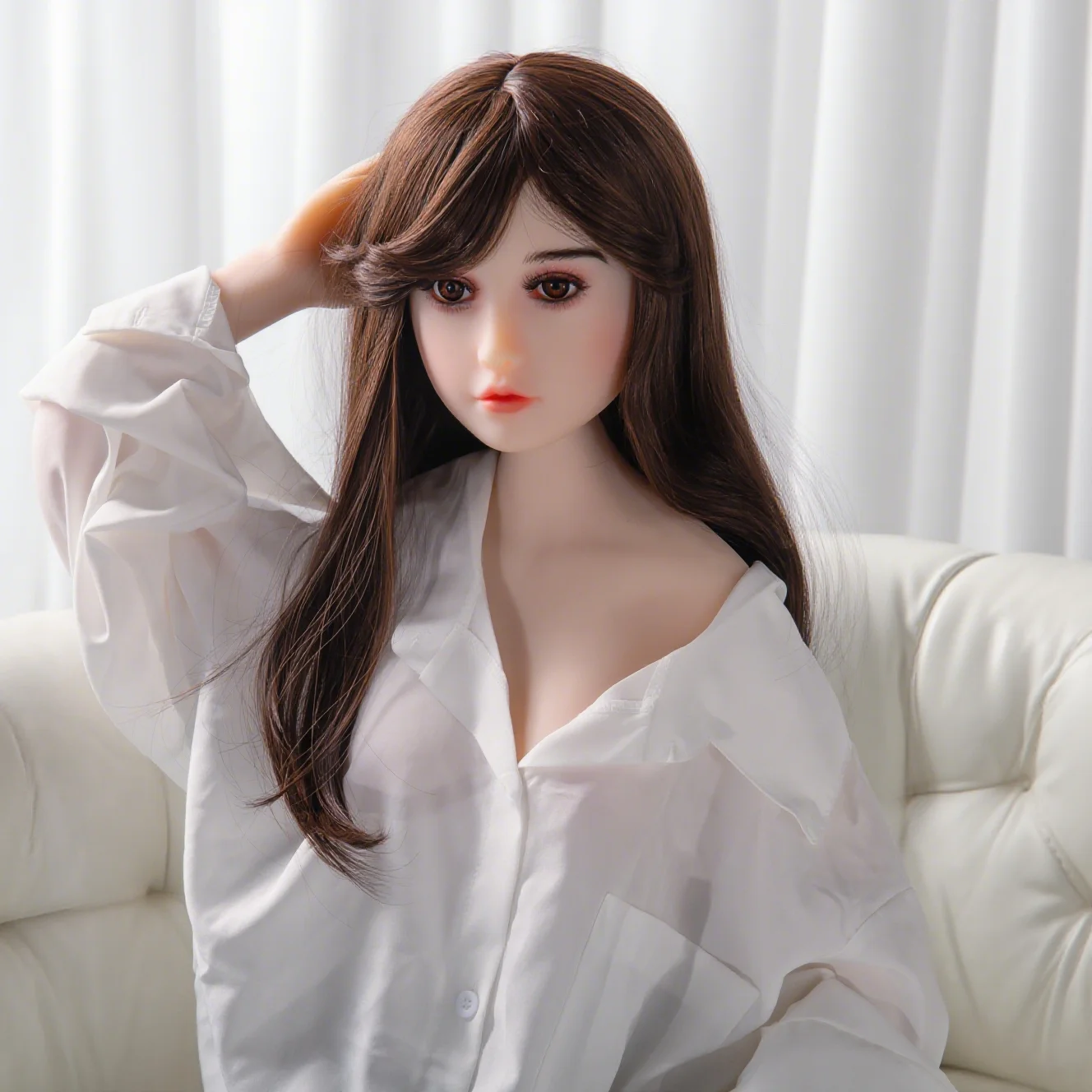 دمية أنثى 120 سم، دمية مثيرة، يمكن وضعها بمرونة، مما يحاكي جسم الأنثى، لعبة الذكور البالغين، يمكن إدخالها في الجزء السفلي من الجسم