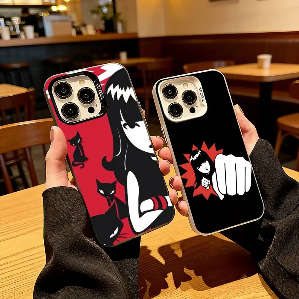 

C-Cat E-Emily T-The S-Strange Phone Case For iPhone 17,16,15,14,13,12,11 Plus,Pro Max,XS,Colorful Silver Black Cover
