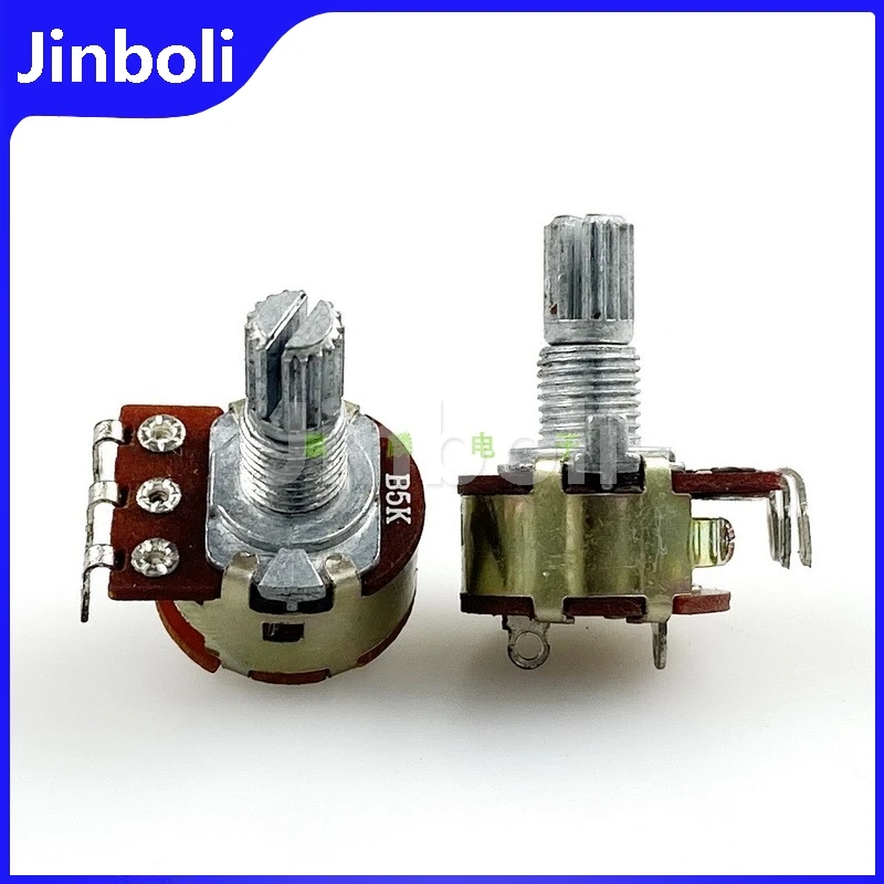 

2PCS 16 Type B5K With Rotary Switch 5Pins Single Potentiometer Computer Speaker Volume Switch Threading Hole Pin