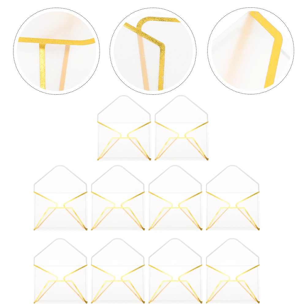 10 قطعة مغلفات بيضاء شفافة على الطراز العتيق لدعوات بطاقات تهنئة الزفاف علامات هدايا مغلفات الأعمال للبطاقات