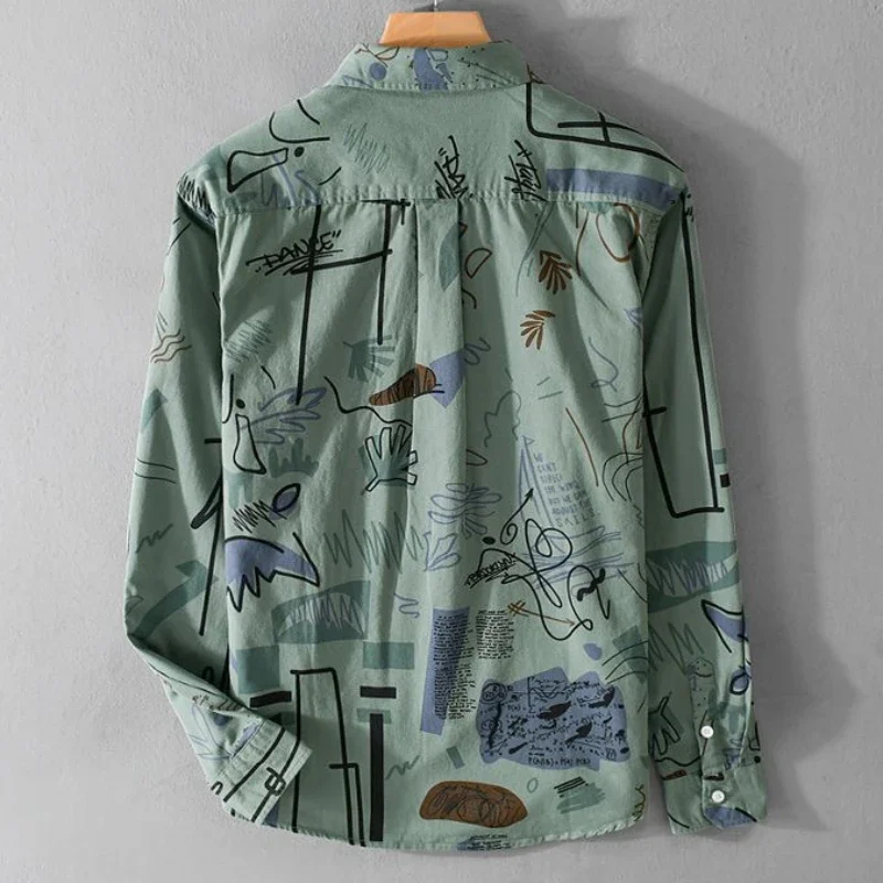 

Мужская рубашка с принтом и графическим принтом Рубашки для мужчин Забавные гавайские новые в дешевых брендовых рукавах Азиатская мода 2025 Дизайнерские летние