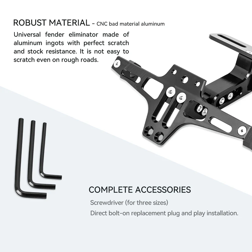 Motorcycle Adjustable Tail Eliminator License Plate Bracket Turn Signal Light For Yamaha honda bmw suzuki cfmoto mt07 mt09 fz07 image 3
