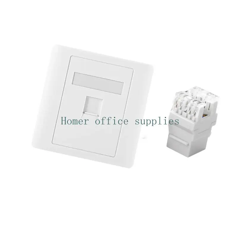 K43B 4 Port RJ45 Networking Wall Plate 86 Type Single Port RJ45 Wall Flat Face Plate Ethernet Networking Socket Panel