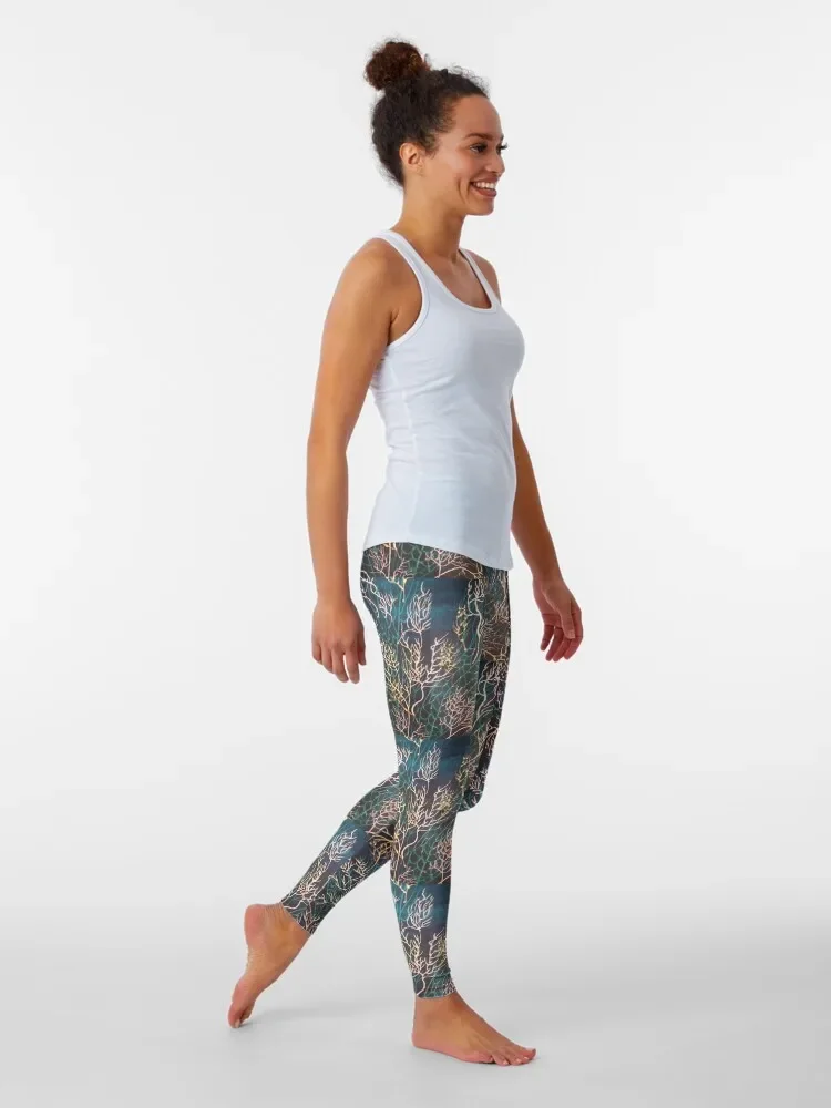 SEAFAN BREEZE naviaging swirling waves Leggings sports woman gym Sports female Womens Leggings