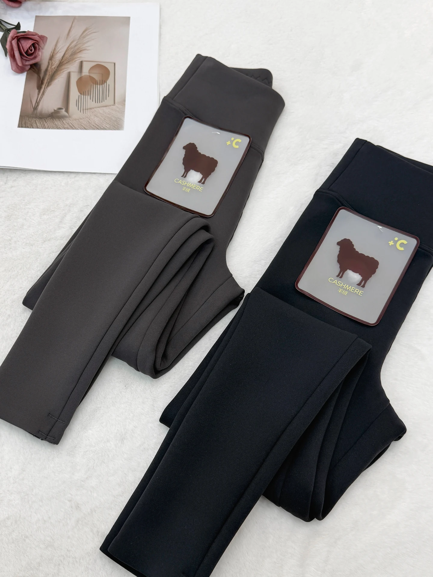 Thiened Camere Yoga Pants Tight Warm Abdomen Inward arkskin Pants Winter New Sle Outdoor Wearable High Waist Long Leg...