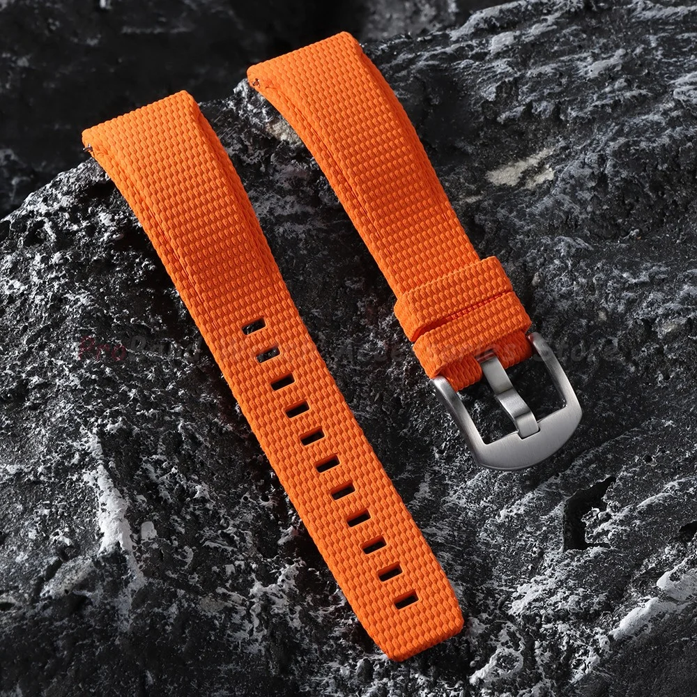 20/21/22mm FKM Gummi-Uhrenarmband mit Gebogenem Ende Schnellverschluss Silikon-Uhrenband für Longines für Seiko Swordfish für Rolex Armband