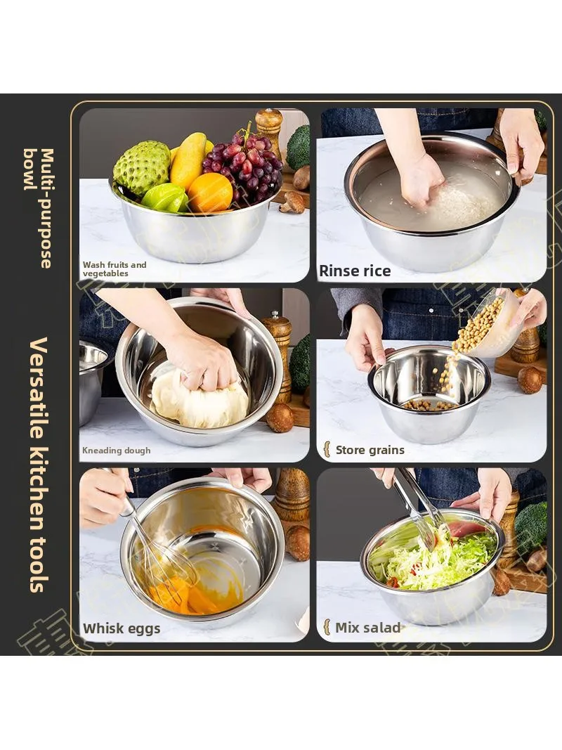 Extra Thick Stainless Steel Dishwasher Safe Dinner Plates Fast Food Serving Plate Deepened Soup Plate Side Dish Plate