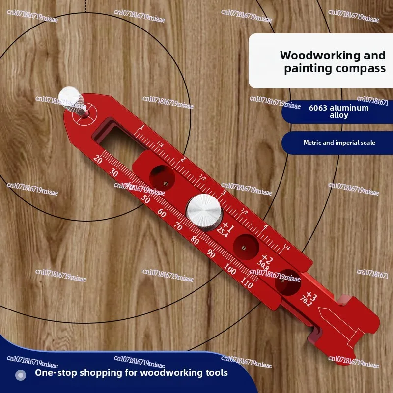 Aluminum Alloy Woodworking Compass Engineering Decoration Design Industrial Drawing Applicable Adjustable Round Drawing