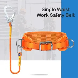 Single Waist Work Safety Belt High-altitude Harness Outdoor Climbing Training Electrician Construction Protective Safety Rope