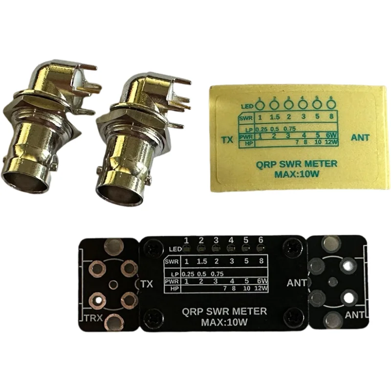QRP SWR Meter 1-50MHz QRP SWR Meter Kit 10W Removable BNC Pad Design
