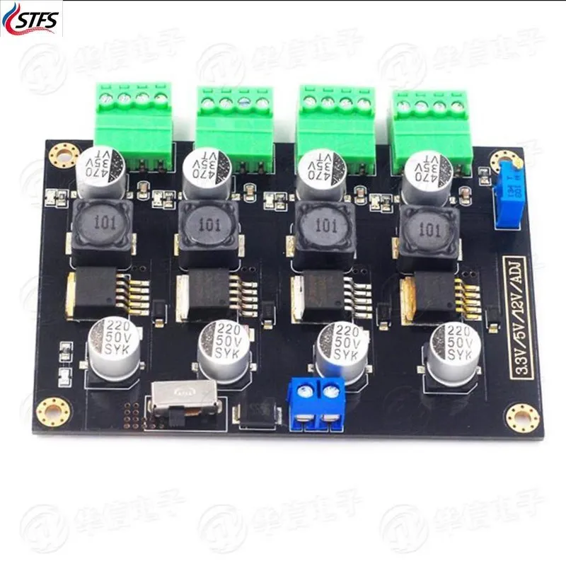 LM2596 متعدد القنوات تحويل التيار الكهربائي 3.3 فولت/5 فولت/12 فولت/ADJ قابل للتعديل الجهد الناتج وحدة امدادات الطاقة