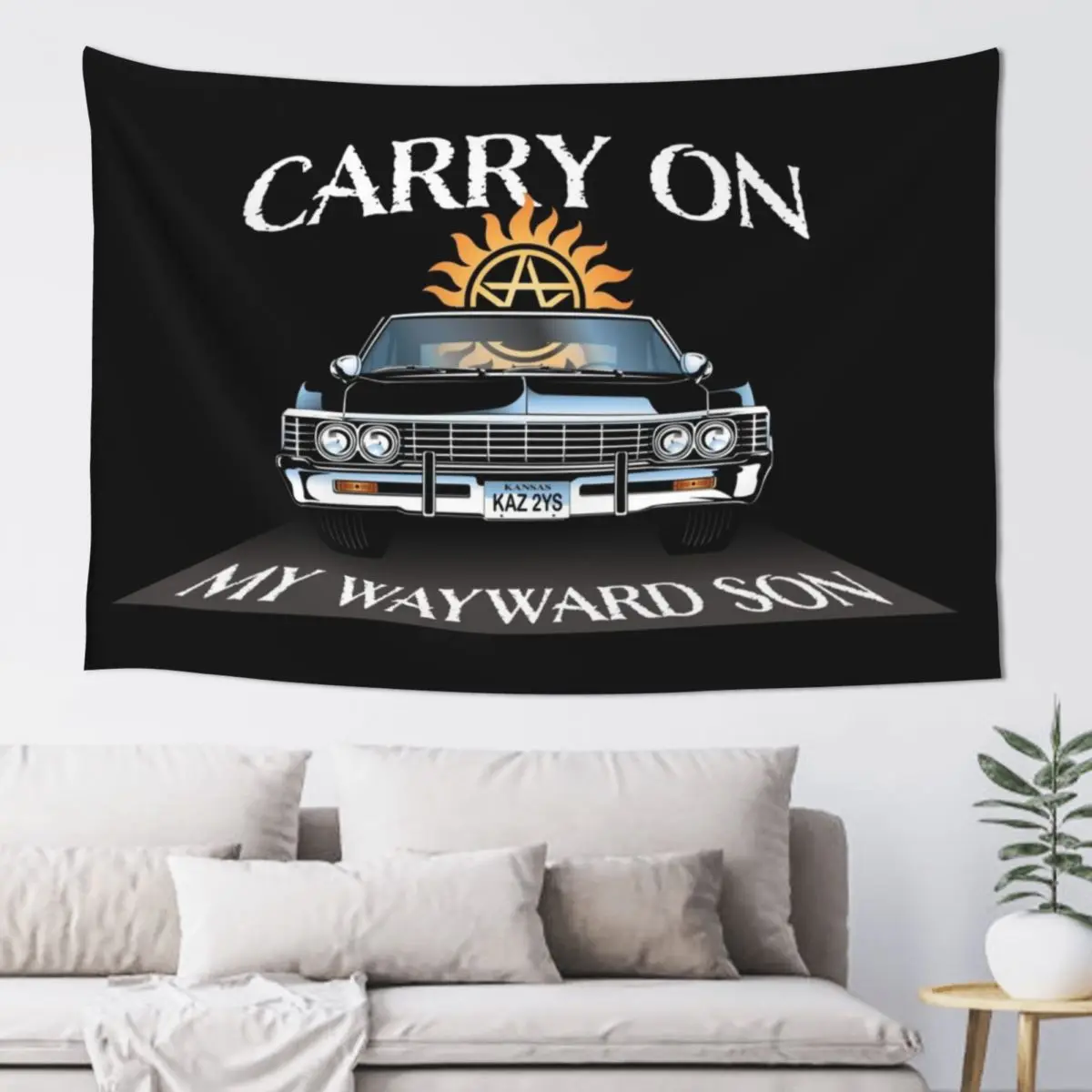 

Carry On My Wayward Son Tapestry Bedrooms Decor Wall Decoration Items Art Mural Decoration Wall Tapestry