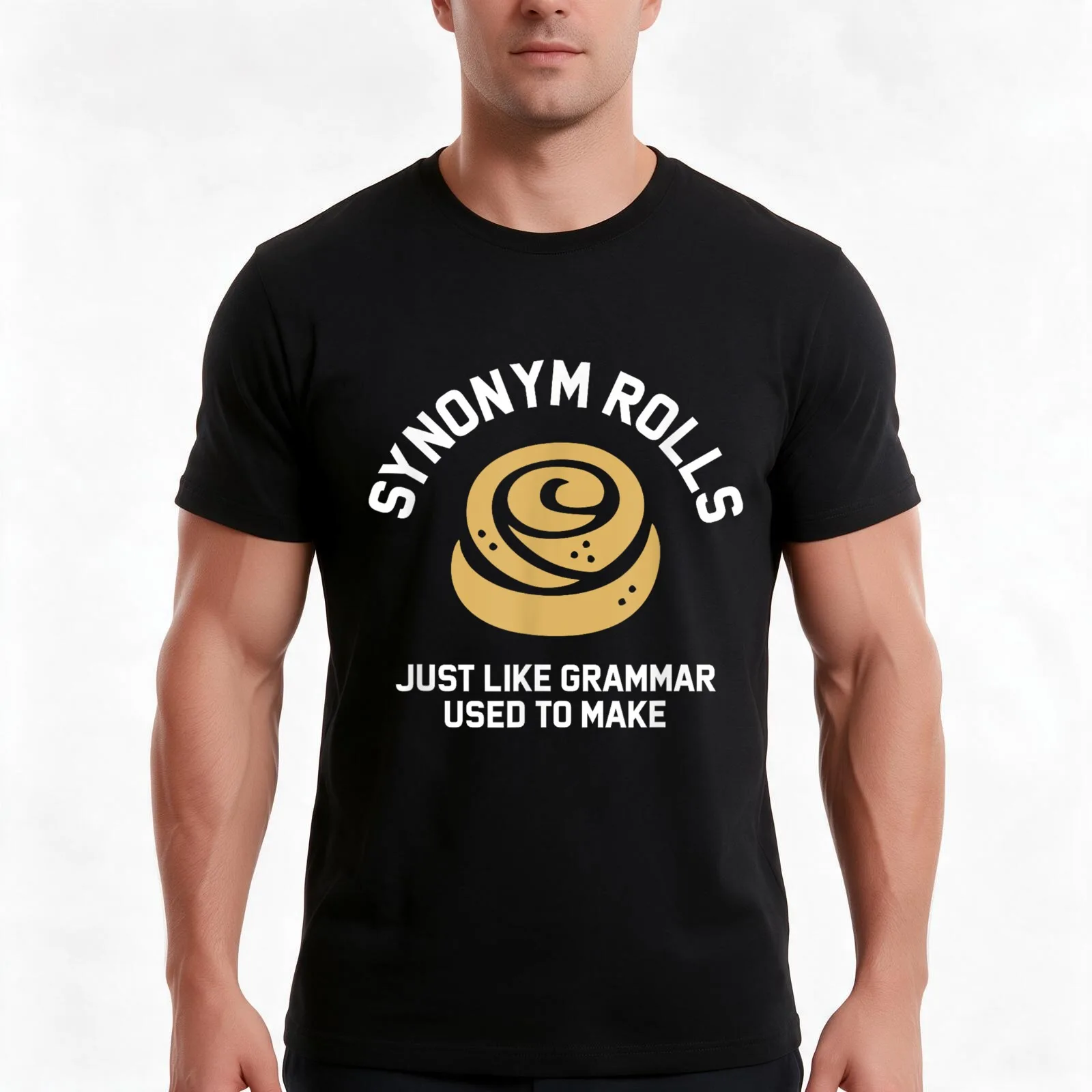 Funny Synonym Rolls Just Like Grammar Used To Make Humor T-Shirt, Summer Casual Cotton Tee, Oversized Streetwear Tops