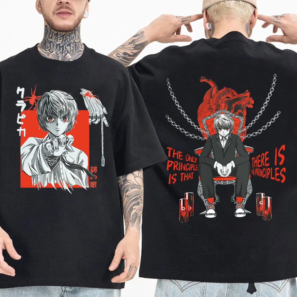 Anime HUNTER×HUNTER Kurapika Short Sleeve T-shirt Man Women Harajuku O-neck Summer Casual Shirt