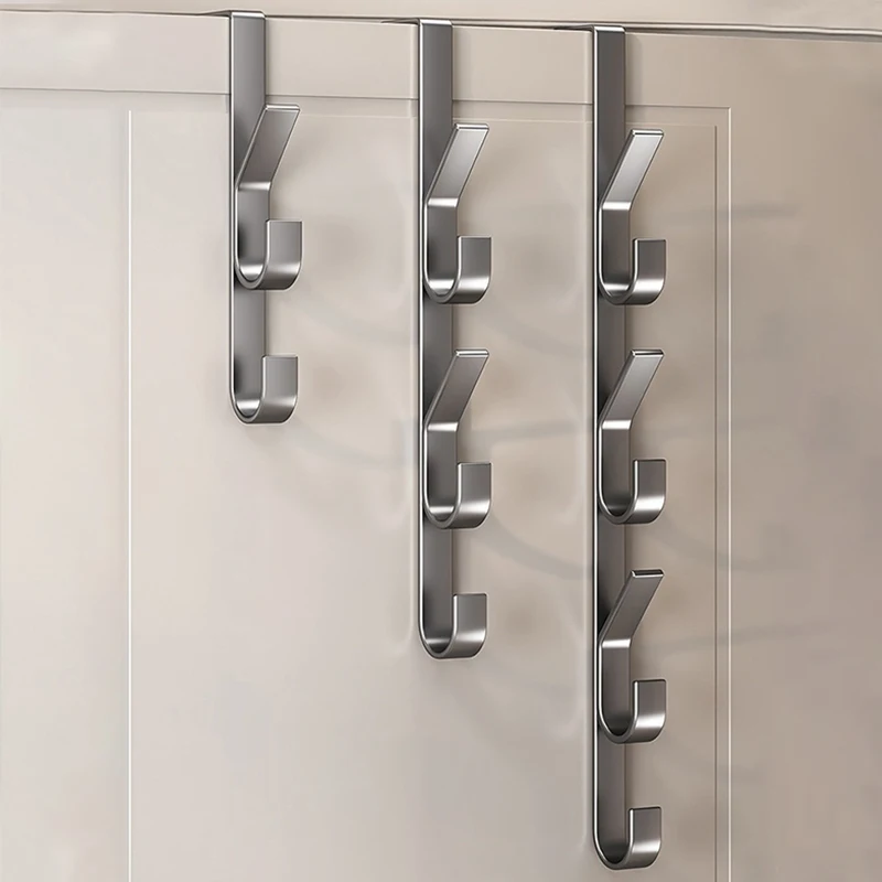Wall Mounted,Hook Behind The Door, No Punching, Strong Hanging Clothes Storage Rack, Dormitory Clothes, Hats, Keys Storage Rack