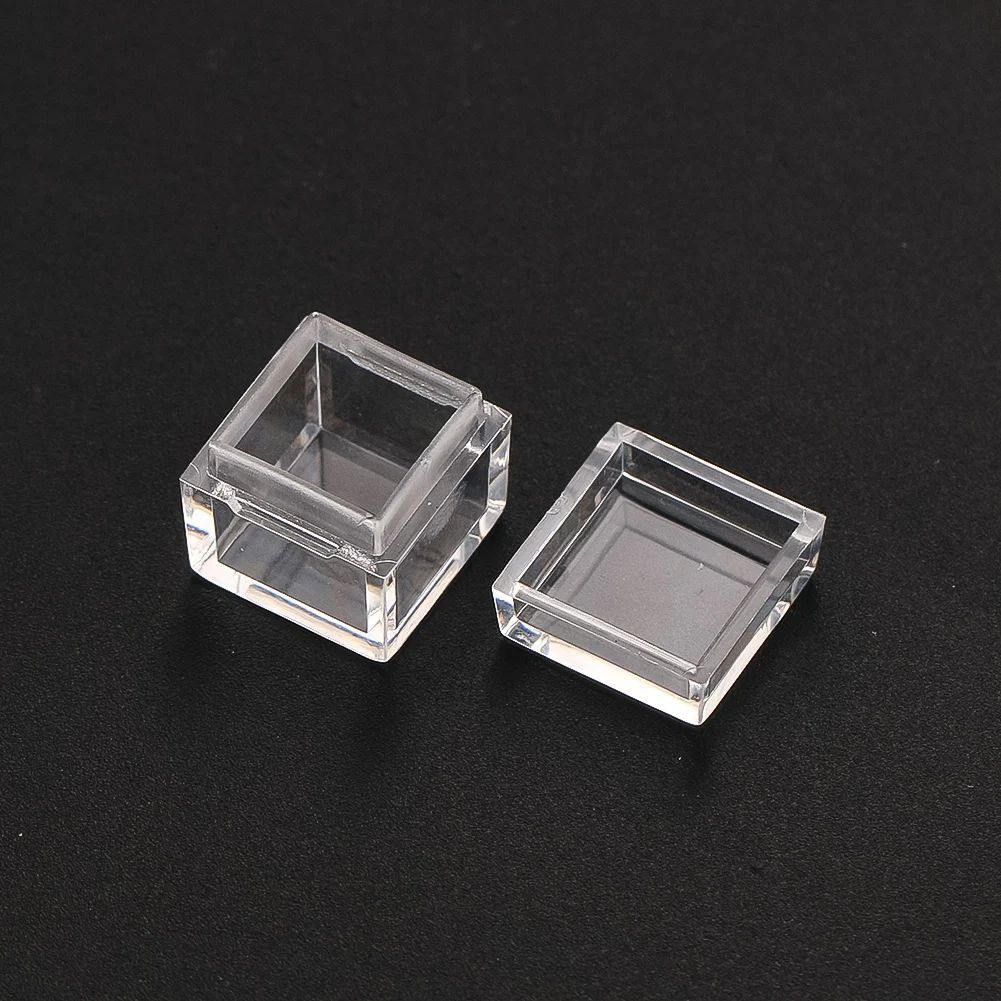 2pcs Acrylic Display Box Case for 10mm Element Cubes Periodic Table Bracket Collection Clear Storage Box Tray Show Protecter