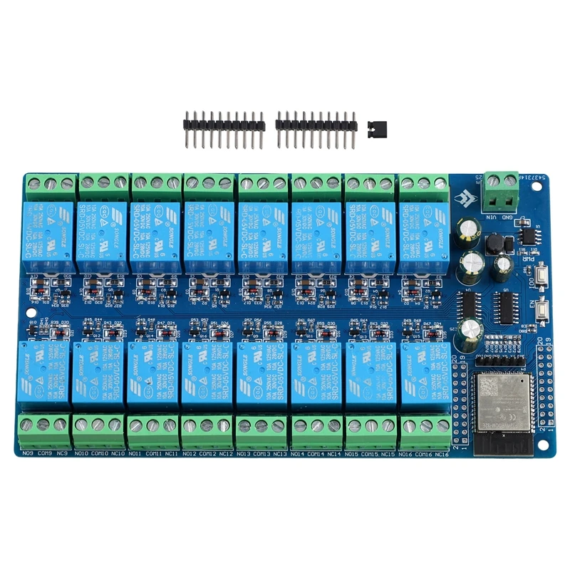 AA58 16 Channel Relay Module DC5-12V Power Supply ESP32 Development Board ESP32-WROOM Secondary Development Module