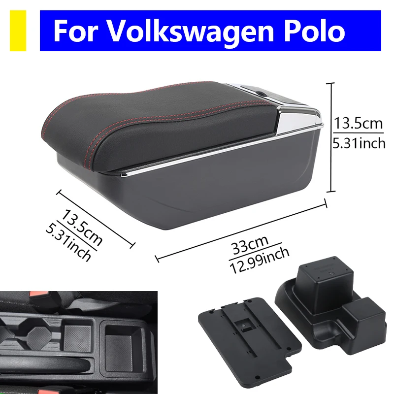 

Auto parts For Volkswagen Polo VW Polo center console storage box armrest vehicle supplies 2019-2024 Car interior accessories