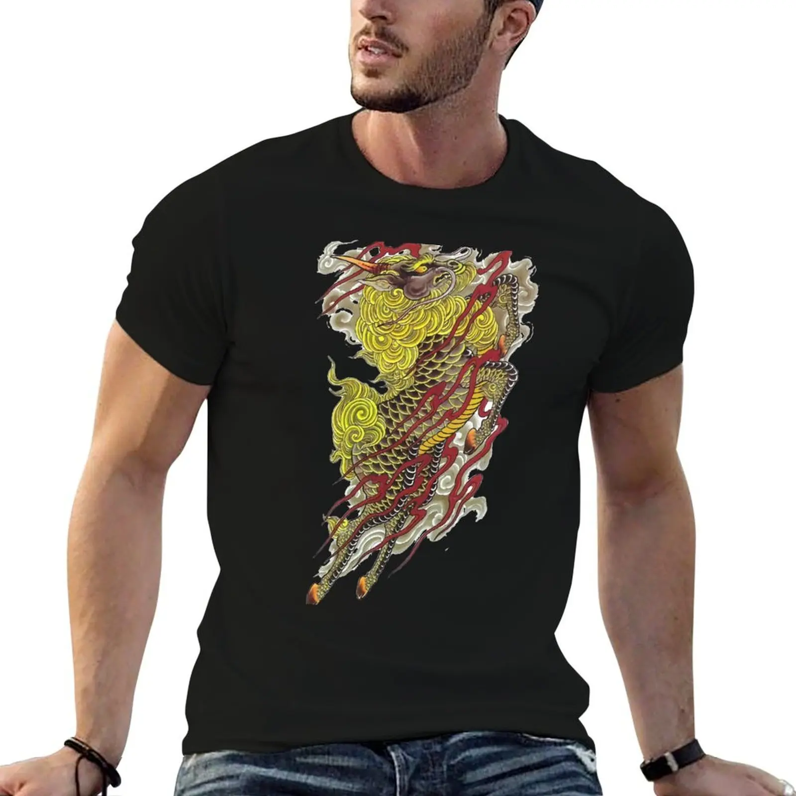 Yakuza - Mine's Kirin T-Shirt Work Utility Short Sleeve Shirt