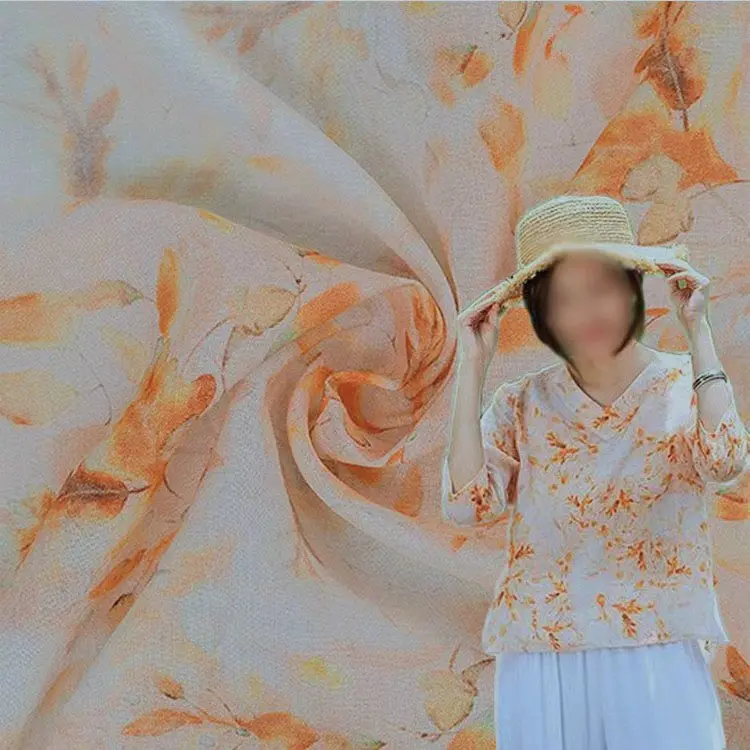 

High Quality 100% Pure Ramie Fabric, Rice Weave Sewing Material for Dress Making & DIY Crafts, Stiff Durable Moisture-Absorbent