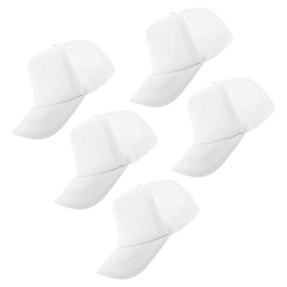 

5 Pcs Print Mesh Baseball Cap Men and Women Sublimation Summer Caps Pvc Hat Heat Transfer