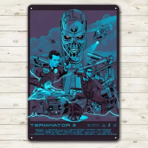 Terminator Movie Metal Poster Tin Sign - 20x30cm Collectable Plate  