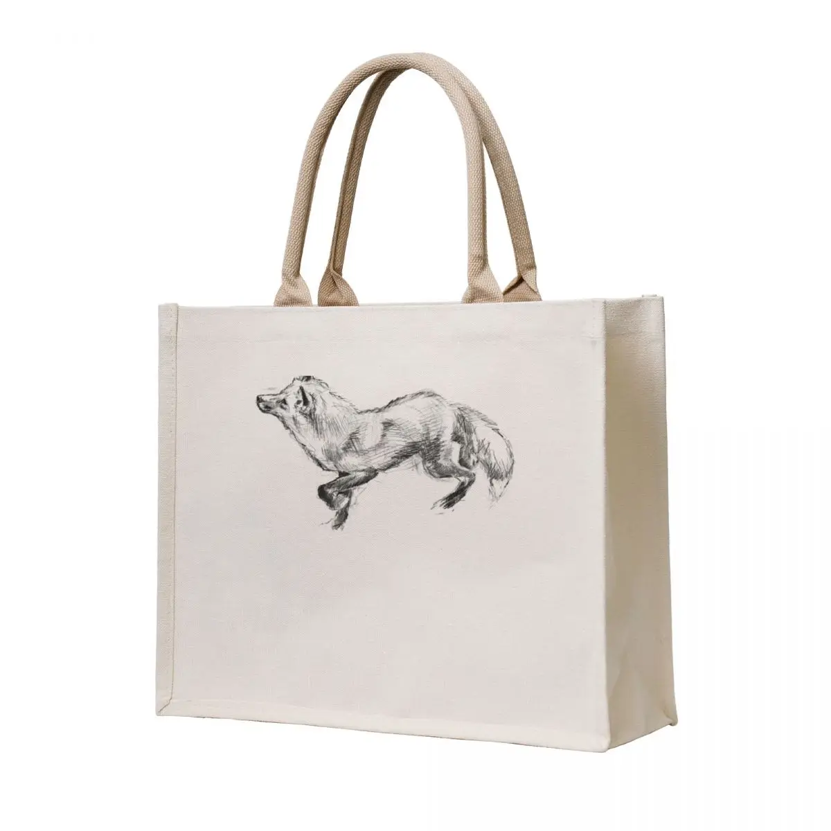 

Red Fox Art Sketch Tote Bag Women's shopper sac pour femme Portable shopping bag