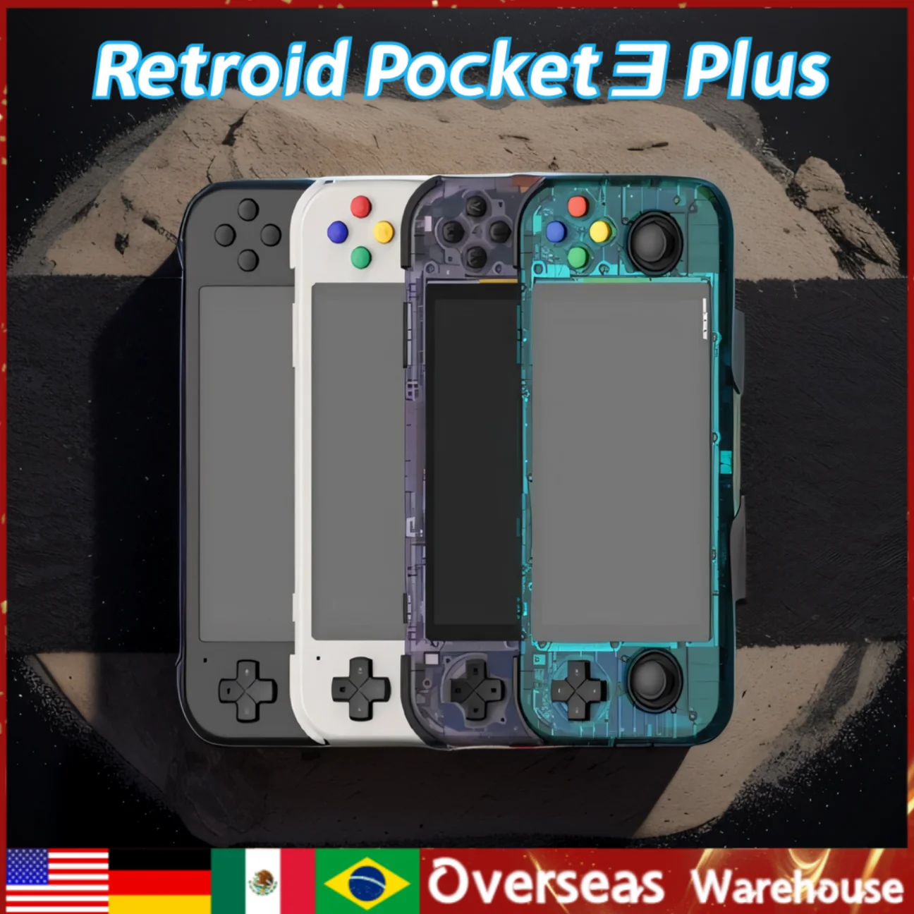 Retroid Pocket 3 Plus Handheld Retro Game 4.7 inch video game 4G+128GB portable console Birthday Handheld Game Console Gift