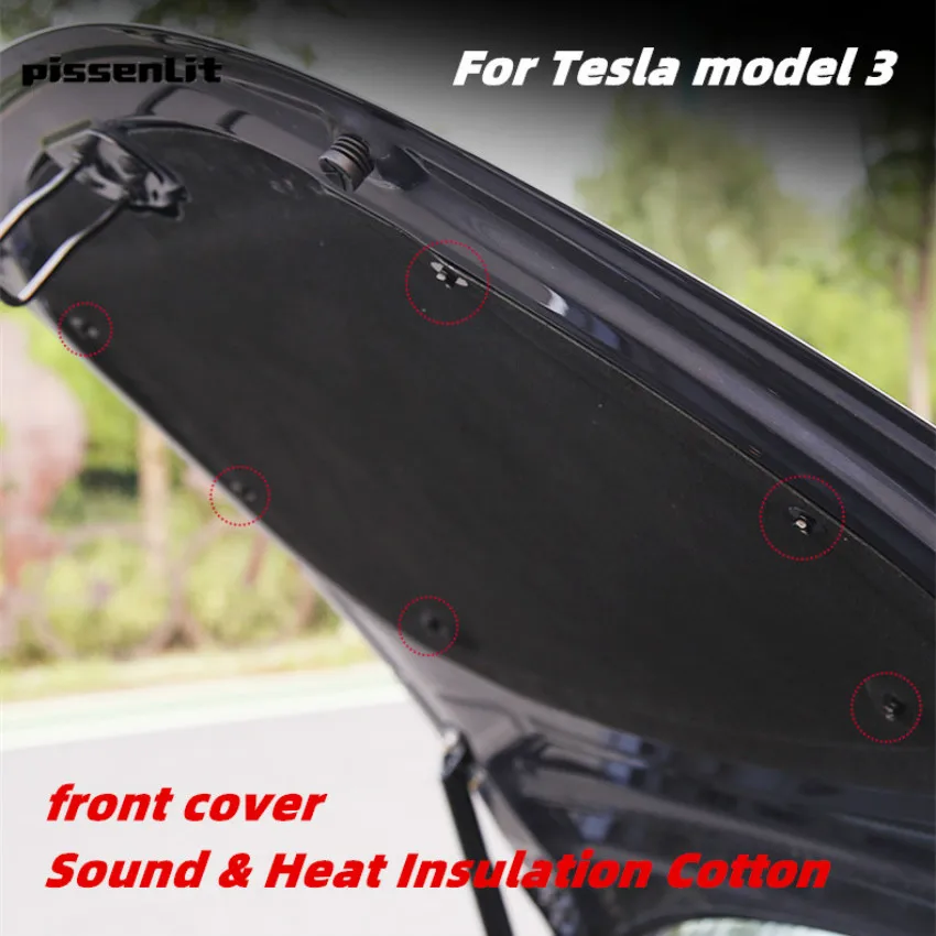 For Tesla Model 3 Car Accessories Hood Sound Heat Insulation Cotton Model 3 for Tesla Three Tesla Model3 Sound Insulation