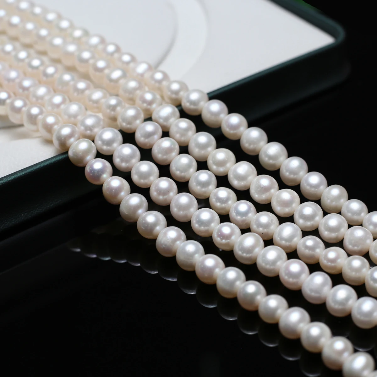 AAAA 8-9mm High Quality Natural Freshwater Pearl Near Round Seedless Beads for Jewelry Making DIY Necklace Bracelet Accessories