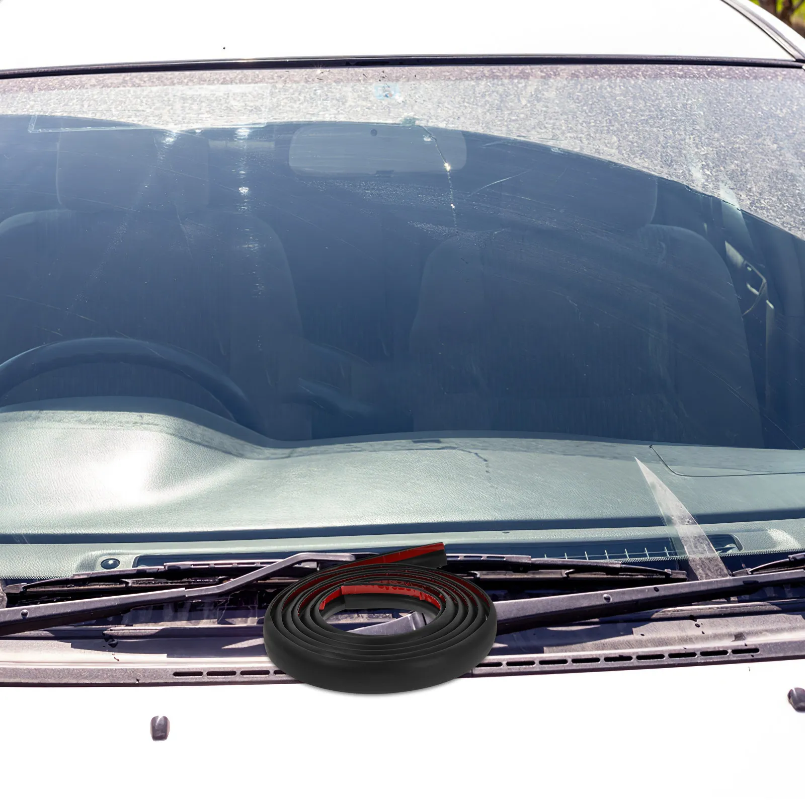 

Universal Automotive Seal Strip for Front Windshield Rainwater Guide Soundproof Weatherstrip Car Windshield Seal Strip Edge Trim