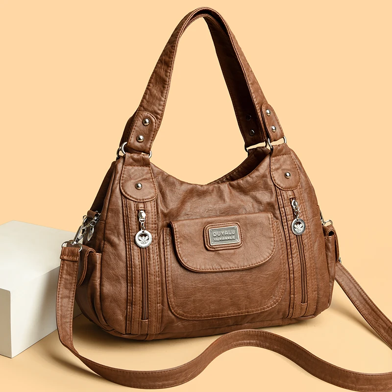 

Модные и удобные женские вместительные сумки, женская мягкая женская сумка-мессенджер в стиле ретро