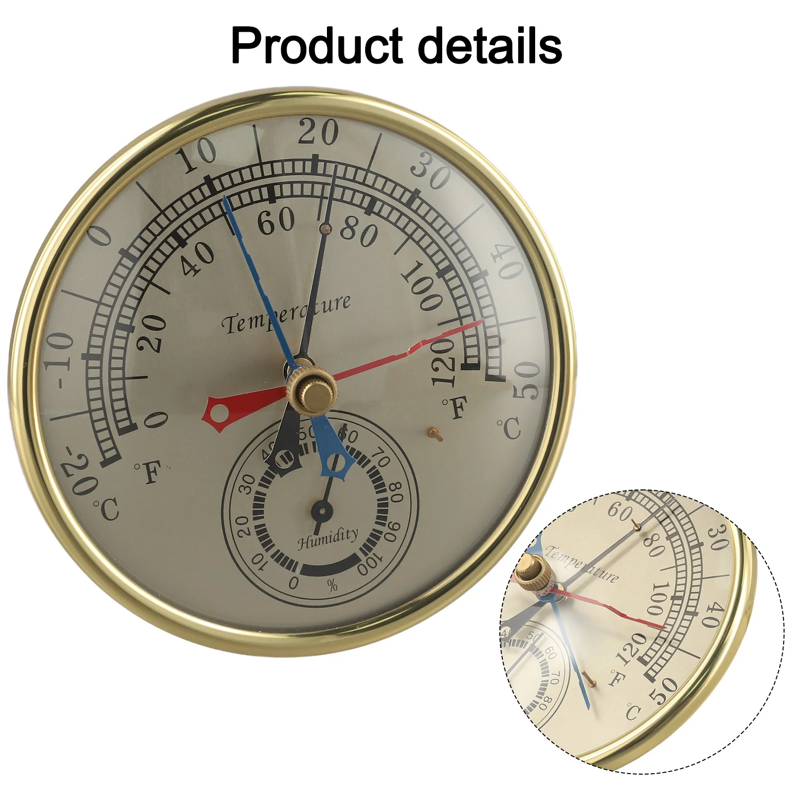 Greenhouse Humidity Monitor Garden Thermometer Greenhouse Rain-proof Design Reliable Structure Adjustable Needles