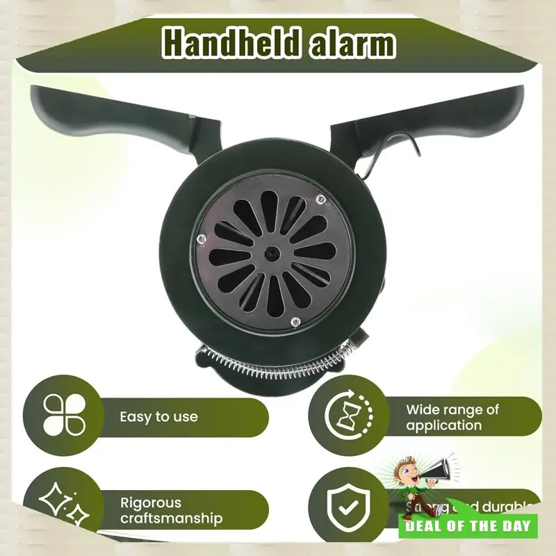 24 時間配達緊急ハンドクランクサイレンホーン 110DB 手動操作警告学校ショッピング火災空襲安全警報システム