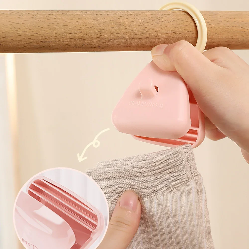 Multi-function Clothespin Plastic Multicolor Stacking Hanging Clip Windproof Non-marking Cloth Drying Clips Home Cabinet Storage