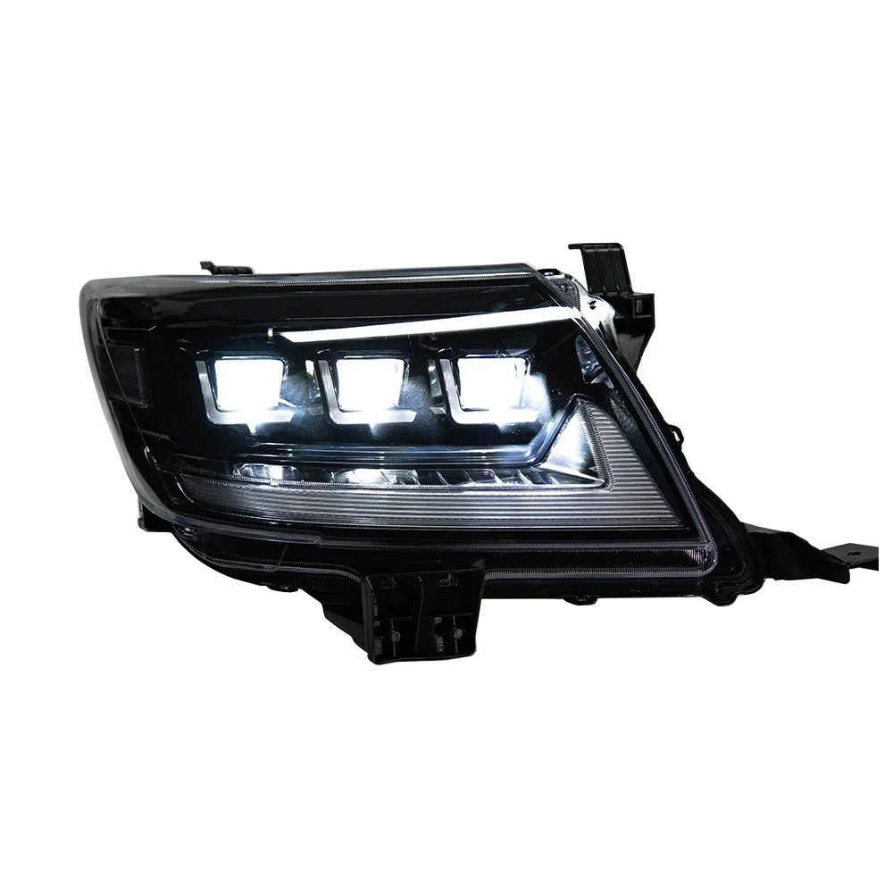 New 100W LED Auto Headlight Assembly for Toyota Hilux Revo Vigo 2012-2014 6500k Projector Three Lens Accessories 12V Car Front