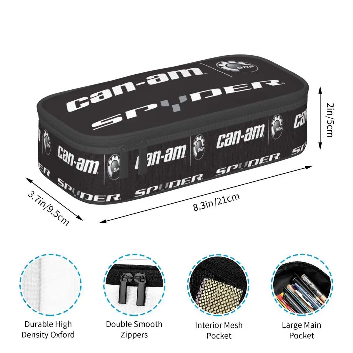 Can Am Spyder Motorcycles Team Pencil Case for Boy Girl School Pen Box Pencil Bag Stationery Supplies Pen Holder Bag