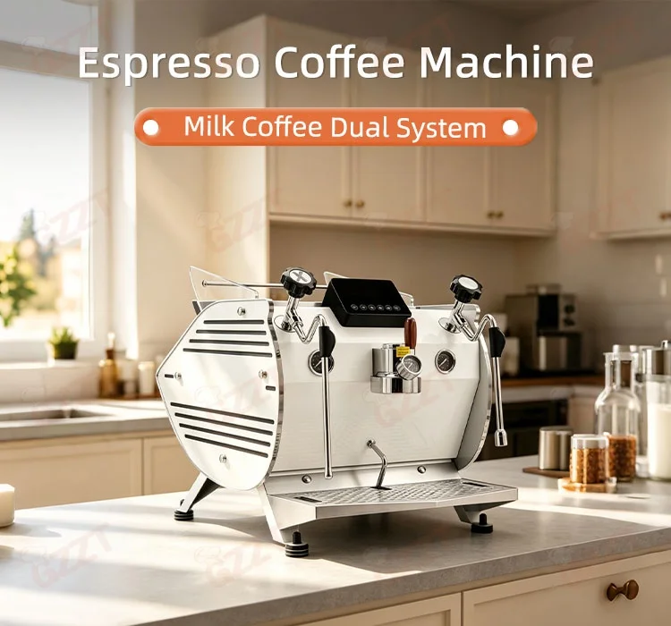 1. 9Bar Espresso Brewing Maker, Commercial Equipped With Milk Frother Support Black White Custom Color Coffee Preparation