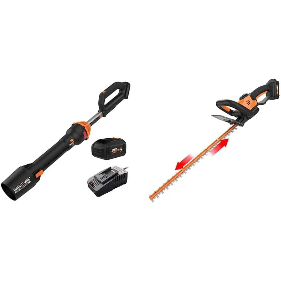 

Комплект аккумуляторных вентиляторов высокой мощности со встроенным триммером для живой изгороди для эффективного обслуживания двора в садах, подъездных дорогах и Lan