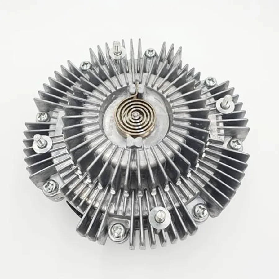 Fan Clutch for ISUZU NPR NPR-HD NQR 4HE1 4.8L 98-04, heavy-duty aluminum housing, black finish, thermal-responsive engagement f view 4