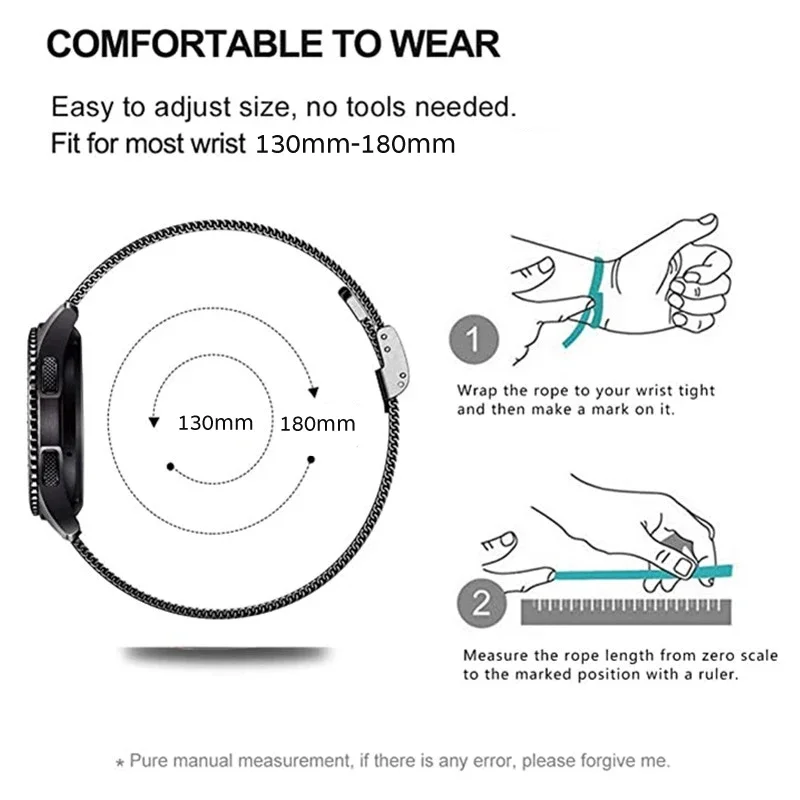 Pasek do zegarka Garmin Forerunner 158 Vivoactive 3 4 4S Metalowy pasek do zegarka Garmin Forerunner 245/645 Vivomove HR Venu Bransoletka