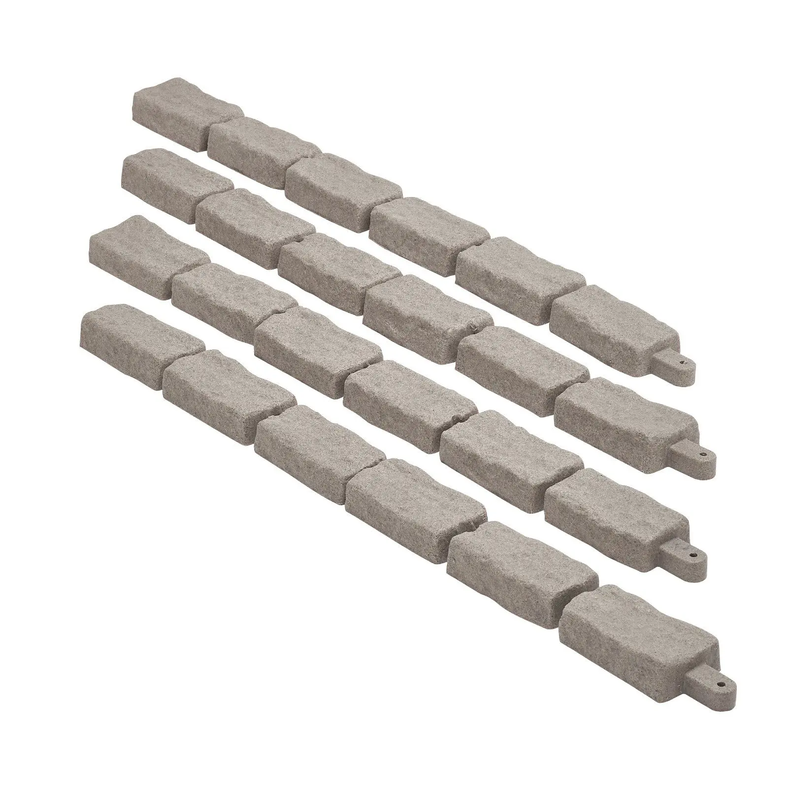 حواف المناظر الطبيعية من الحجر الصناعي مقاس 46.4 × 2.2 بوصة تصميم الطوب المرن مع مسامير مرساة لحديقة الحديقة وحدود الممر #1